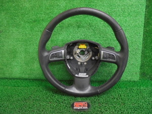 8FK4579 AIL3)) アウディ A3　ABA-8PCDA　2009年 スポーツバック1.8TFSI 純正 レザーステアリングホイール