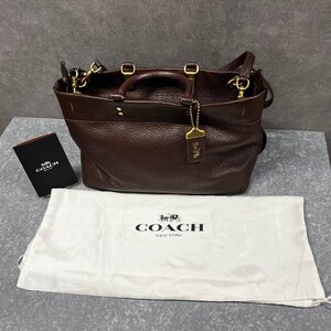 ◎J248 COACH ロングトートバッグ ブラウン ショルダーバッグ ハンドバッグ 茶色 コーチ (rt)