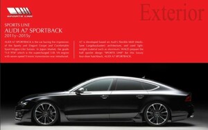 【WALD-SportsLine】 AUDI A7 4GC SportBack 2011y~2015y エアロ 3点 キット スポーツバック スポイラー バルド ヴァルド アウディ