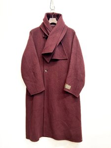 ADAM et ROPE アダム エ ロペ カシミヤ ブレンド ウール リバー セミ ダブル コート 〈マフラー付き〉 UNISEX Js1-25