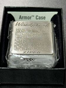 zippo SILVER DASTArmor Case アーマー Heavy Wall 初期型 2006年製 Windproof 特殊加工品 デットストック ケース 保証書