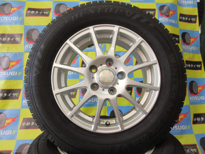 １５インチ中古スタッドレスセット☆　195/65R15　ダンロップ　WM03　6-15　5H114.3　+43　ラ・ストラーダ