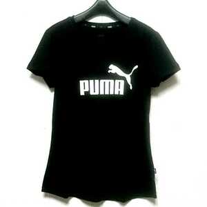 未使用/puma/プーマ/レディス/半袖/Tシャツ/レギュラーフィット/サイズ=S/胸囲=78～82cm/black