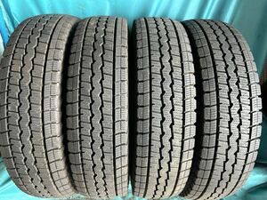 ①2022年製145/80R12 80/78N LTバリ山！中古スタッドレスタイヤ4本セット　DUNLOP WINTERMAXX SV01 ダンロップ ウィンターマックス 