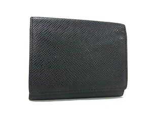 1円 ■美品■ LOUIS VUITTON ルイヴィトン M30922 タイガ アンヴェロップ カルト ドゥ ヴィジット カードケース ブラック系 FL3096