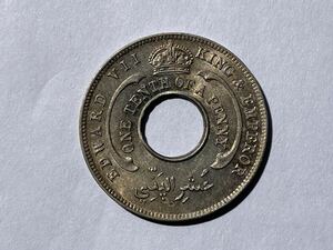 24、未使用　西アフリカ　1908年　1枚　外国コイン　外国貨　古銭　貨幣