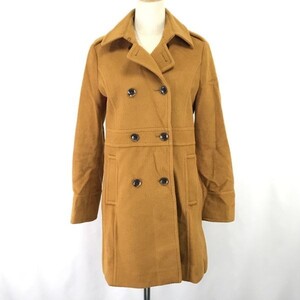 グリーンレーベルリラクシング★ウール100％/ピーコート/ロング丈【40/レディースL/キャメル/camel】UNITED ARROWS/Coat/Jacket◆BH496