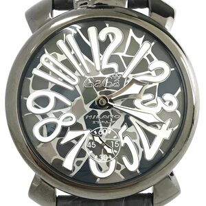 新品 GaGaMILANO ガガミラノ MANUALE 48 マヌアーレ 腕時計 5012.MOS01S 手巻き 機械式 モザイク グリーン カーキ スモールセコンド