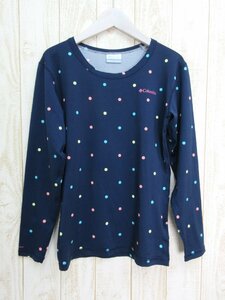 Columbia/コロンビア：SCRIPPS RANCH WOMEN’S LONG SLEEVE TOP オムニウィック PL2550 ネイビー ドット柄 ストレッチ L レディース/中古