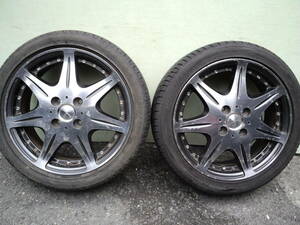 REMBRANDTガンメタポリッシュ社外アルミ R15 5J +44 4H100 165/50R15バリ山ラジアルファイアストンブリヂストン軽四 EKワゴンRライフダンク