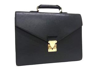 1円 LOUIS VUITTON ルイヴィトン M54422 エピ セルヴィエット コンセイエ ビジネスバッグ ブリーフケース ブラック系 FB9817