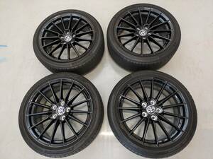 GRヤリス 純正ホイール 18インチ ENKEI製 8J+45 5H/114.3 DL SP SPORT MAXX 050 225/40R18 バリ溝タイヤ付 4本セット ホイールナット付属