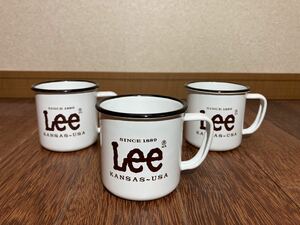 ★ 激レア Leeリー 非売品 Vintage ヴィンテージ ホーロー マグカップ 3個セット 新品 ★