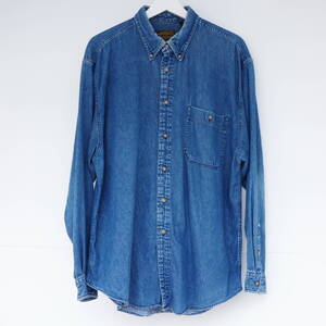 エディーバウアー デニムシャツ 黒タグ L/Gサイズ Eddie bauer B.D.denim shirt 90s vintage