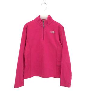 ◆THE NORTH FACE ザノースフェイス フリースジャケット キッズサイズ：M◆RN61661 ピンク レディース アウター 子供服 ハーフジップ