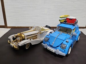 レゴ互換品 フォルクスワーゲン ビートル 旧車 クラシックカー ベンツ 組み立て済 1スタ LEGO テクニック クリエイター