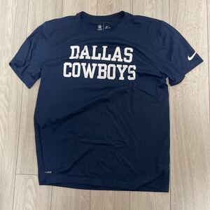 中古　ナイキ　ダラス　カウボーイズ　Tシャツ　ネイビー　彩雲　L NIKE DALLAS COWBOYS DRYFIT パレス