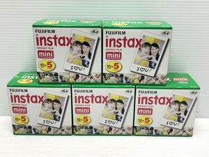 N291-250201-99 FUJIFILM instax mini チェキ フィルム 5箱セット ※期限切れ 【ジャンク品】