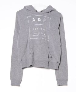 「Abercrombie&Fitch」 プルオーバーパーカー S グレー レディース