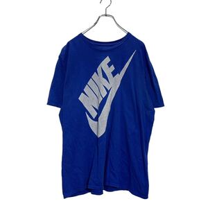 NIKE 半袖 ロゴTシャツ XL ブルー ホワイト ナイキ クルーネック ビッグサイズ ビッグロゴ 古着卸 アメリカ仕入 a604-5888