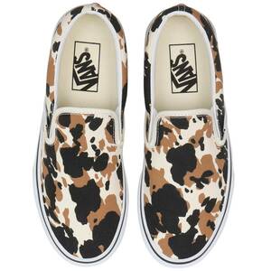 ■バンズ クラシック スリッポン カウマルチカラー オフホワイト/ブラック/ブラウン 新品 28.5cm US10.5 VANS CLASSIC SLIP-ON VN0A7Q5DMUL