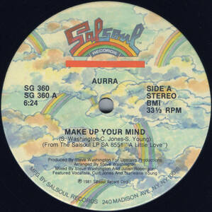 美盤USオリジ Garageクラシック MASTERDISK刻印 ★Make Up Your Mind - Aurra★ Ron Hardy, SG 360