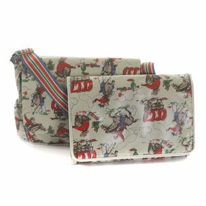 キャスキッドソン Cath Kidston マザーズバッグ ショルダーバッグ マット 2点セット PVC カウボーイ 総柄 グレー マルチカラー /WM レディ