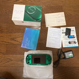 1円　PSP PSP-3000 SONY プレイステーションポータブル　グリーン　新品　動作未確認　開封済み　箱付　No.12-019-2