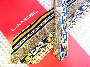 ♪34620C♪良品【花 植物 模様 柄】ランセル【LANCEL】ネクタイ