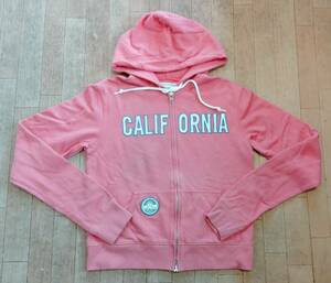 ★即決★Hollister・ホリスター★ジップアップ・スウェットパーカー【サイズL】Pink・ピンク★California/カルフォルニア/正規品レディース