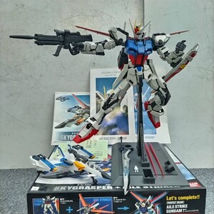 E613-I57-3295 ガンプラ 機動戦士ガンダムSEED PG 1/60 ストライクガンダム&スカイグラスパー+エールストライカー プラモデル 完成品