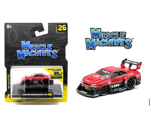 マッスルマシーンズ 1/64 リバティーウォーク 日産 GT-R R34 1999 レッド Muscle Machines LBWK ミニカー