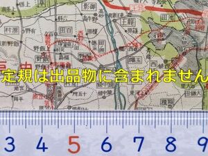 mB19【地図】山梨県 昭和14年 [山梨電気鉄道 富士身延鉄道 富士山麓電気鉄道・自動車線 青梅街道 要害温泉 八ヶ岳念場原 井出原 三里原