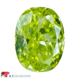 FANCY VIVID YELLOW GREEN 0.342ct OV/RT2183/CGL