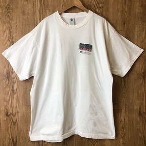 ビッグサイズ USA製 90s VINTAGE COLUMBIA 胸ロゴ バックプリント Tシャツ メンズXXL アウトドア 90年代 コロンビア 古着 e24051614