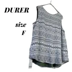 【未使用品】DURER★リバーシブル カットソー F 総柄/カーキ トップス