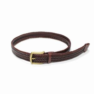 NOAH ノア Braided Leather Belt ブレイデッド レザー ベルト 32 ブラウン