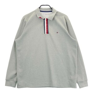 TOMMY HILFIGER GOLF トミー ヒルフィガーゴルフ 長袖ポロシャツ グレー系 XL [240101212481] ゴルフウェア メンズ