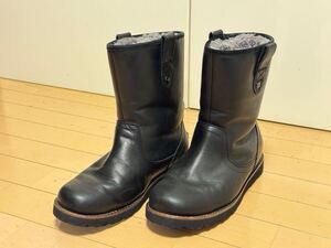 【美品】UGG アグ ストーンマン used 26cm ムートンブーツ ブラック 黒 レザー