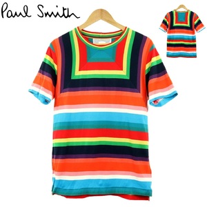 【B2991】Paul Smith ポールスミス Tシャツ カットソー マルチカラー クレイジーカラー サイズM