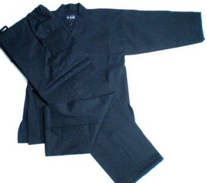 綿厚地綾織作務衣（濃紺）　日本製