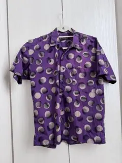 Mr.Junko紫柄の半袖シャツ