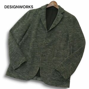 DESIGNWORKS デザインワークス アバハウス 秋冬 ウール混 ツィーディー★ ダブルフェイス ジャケット Sz.46　メンズ　A4T10562_A#N