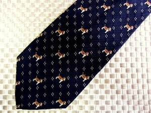 ★RB1996★【刺繍 犬 いぬ 動物 柄】ジュンコシマダ【美品】ネクタイ