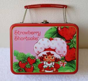 ストロベリーショートケーキ　ランチボックス　トランク缶 2002年　小物入れ☆ Strawberry Shortcake lunch box　ヴィンテージ　空缶