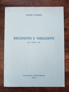 送料無料 ヴァイオリン楽譜 マリオ・ザフレッド：レチタティーボと変奏曲　バイオリン・ソロ