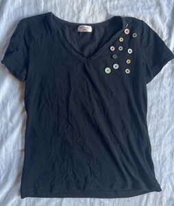 Paul Smith ポールスミス レディース　M 半袖Tシャツ ボタン付き