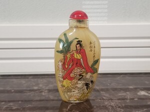 鼻煙壺 中国 工芸品 中国美術 小瓶 内絵ガラス瓶