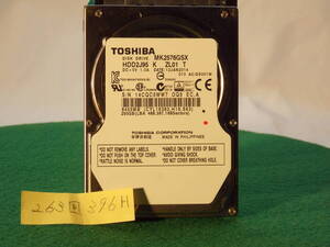 TOSHIBA HDD 2.5吋　SATA　250GB 9MM 使用時間少