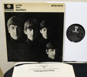 ☆彡 英國盤 Beatles / With The Beatles [ UK Stereo LP Parlophone PCS 3045 ] TWO EMI LABEL / 初版マトリックス